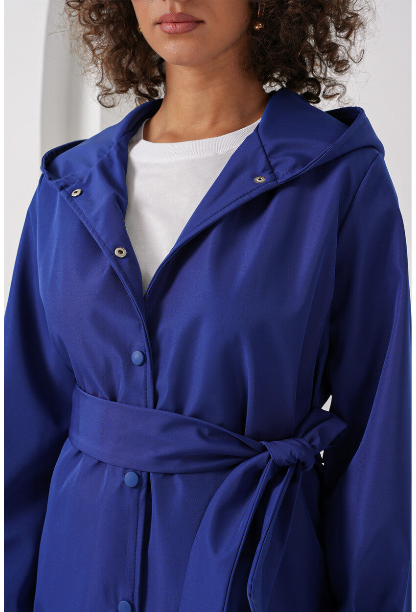 5934 Kapüşonlu Trençkot