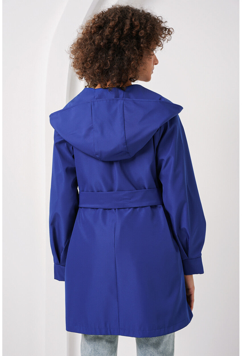 5934 Kapüşonlu Trençkot