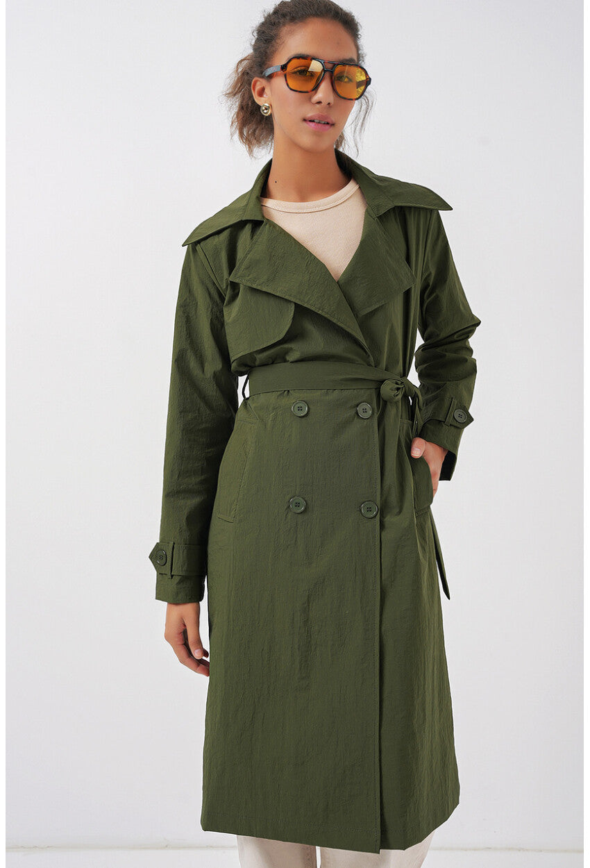 5938 Kruvaze Yaka Trençkot