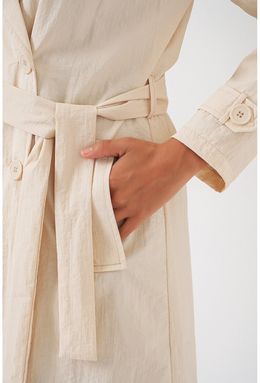 5938 Kruvaze Yaka Trençkot