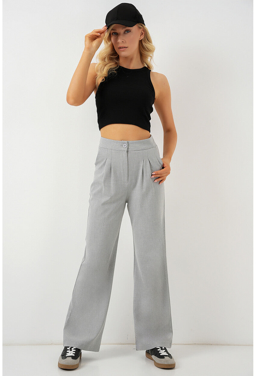 6638 Yüksek Bel Palazzo Pantolon