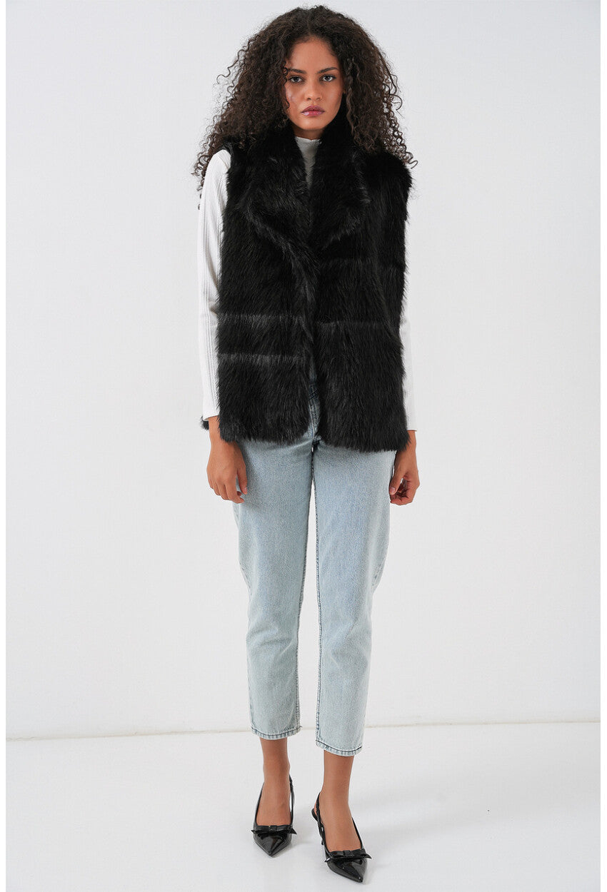 6804 Kadın Kürklü Yelek