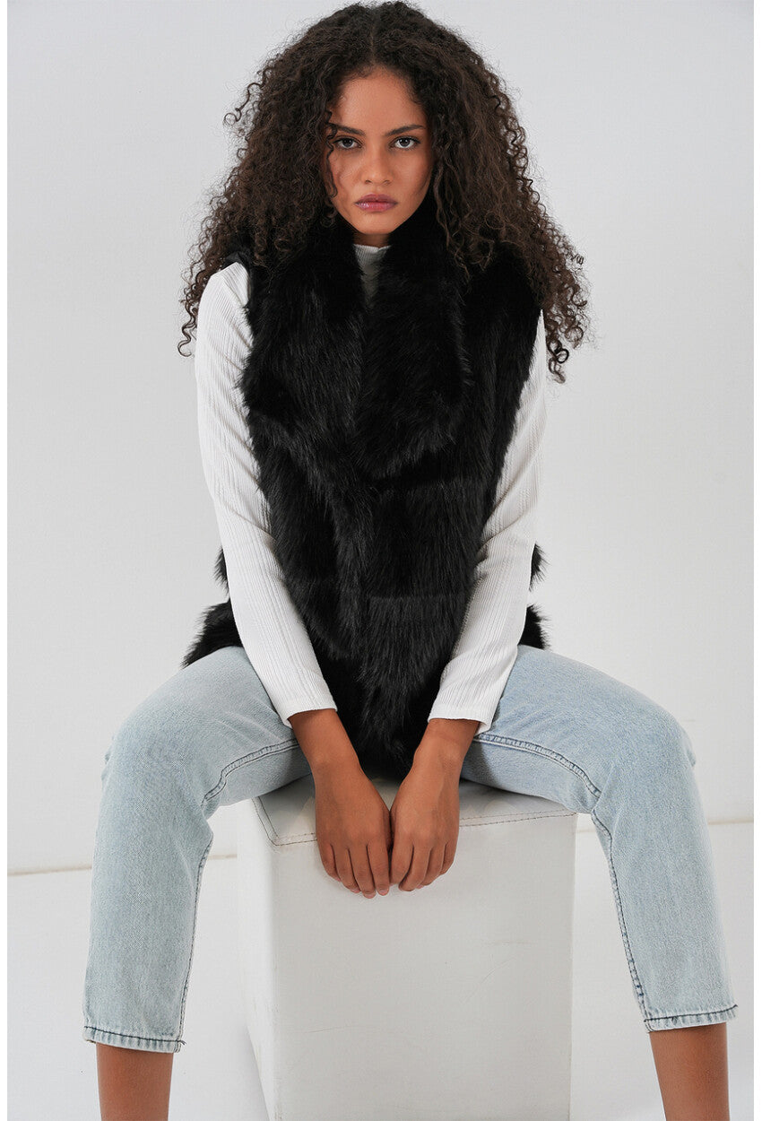 6804 Kadın Kürklü Yelek