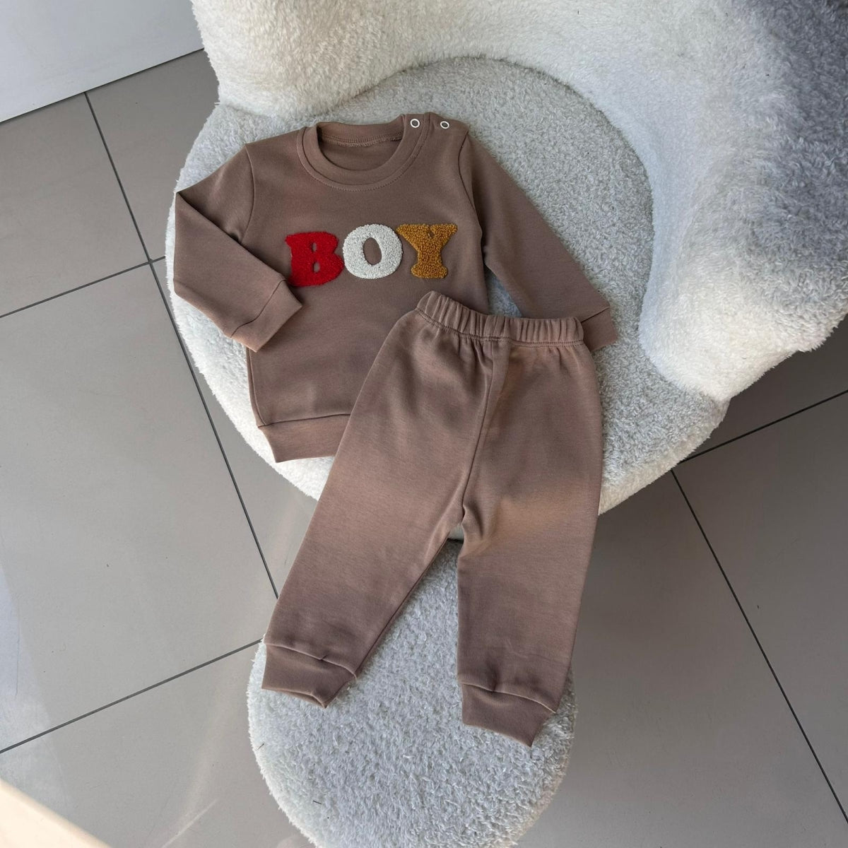 BEBEK 9-12 AY BOY NAKIŞLI UZUN KOL TAKIM -