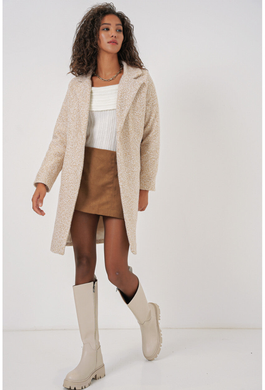 9082 Oversize Kaşe Kaban