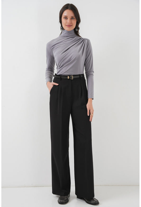 925 Büzgü Detaylı Sandy Bluz