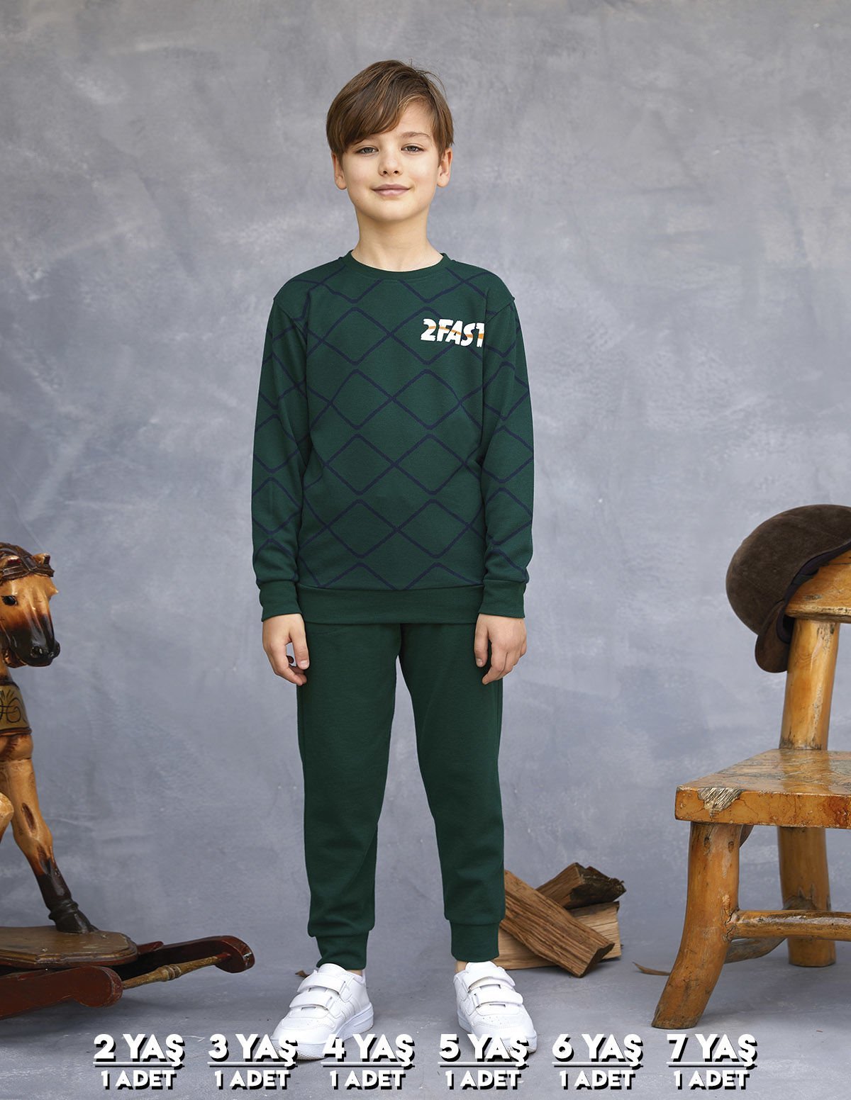 Elsima 3155 Erkek Çocuk Uzun Kollu Pijama Takımı