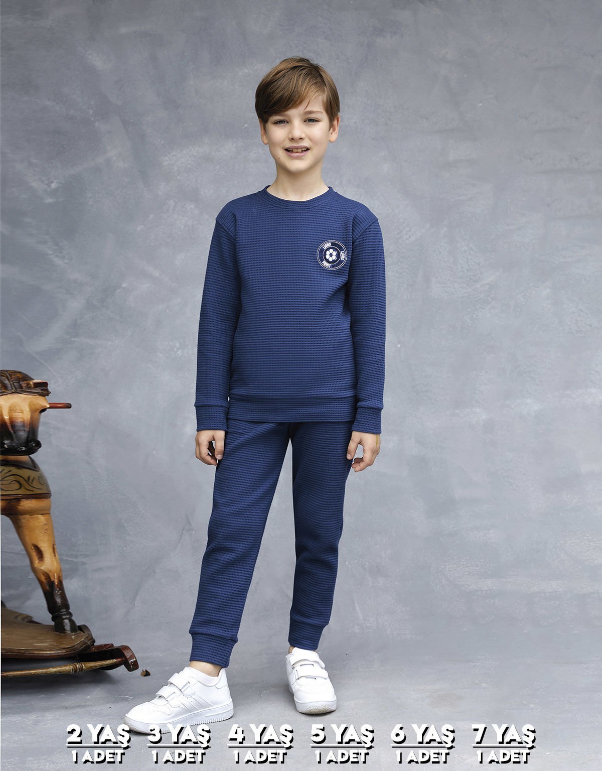 Elsima 3160 Erkek Çocuk Uzun Kollu Pijama Takımı