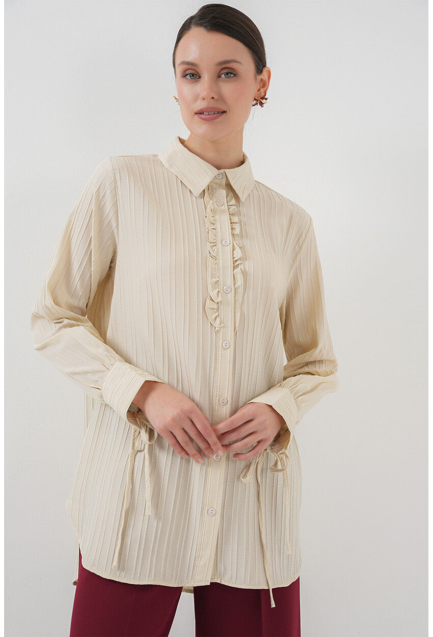 Fırfırlı Uzun Gömlek Tunik 5953