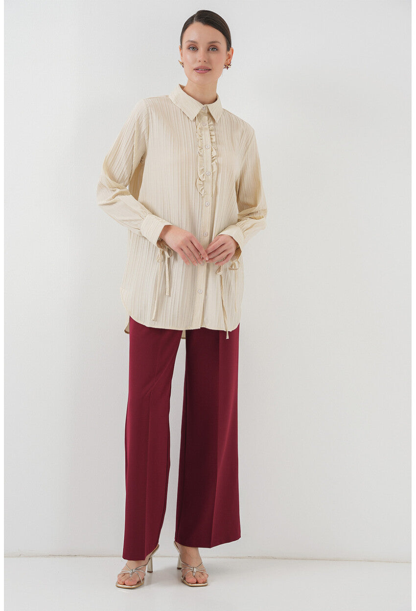 Fırfırlı Uzun Gömlek Tunik 5953