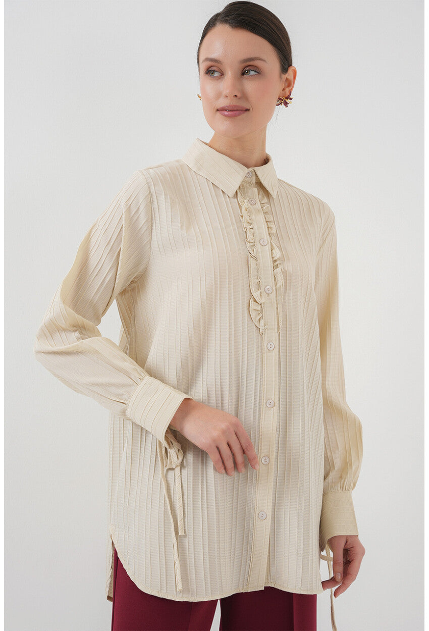 Fırfırlı Uzun Gömlek Tunik 5953