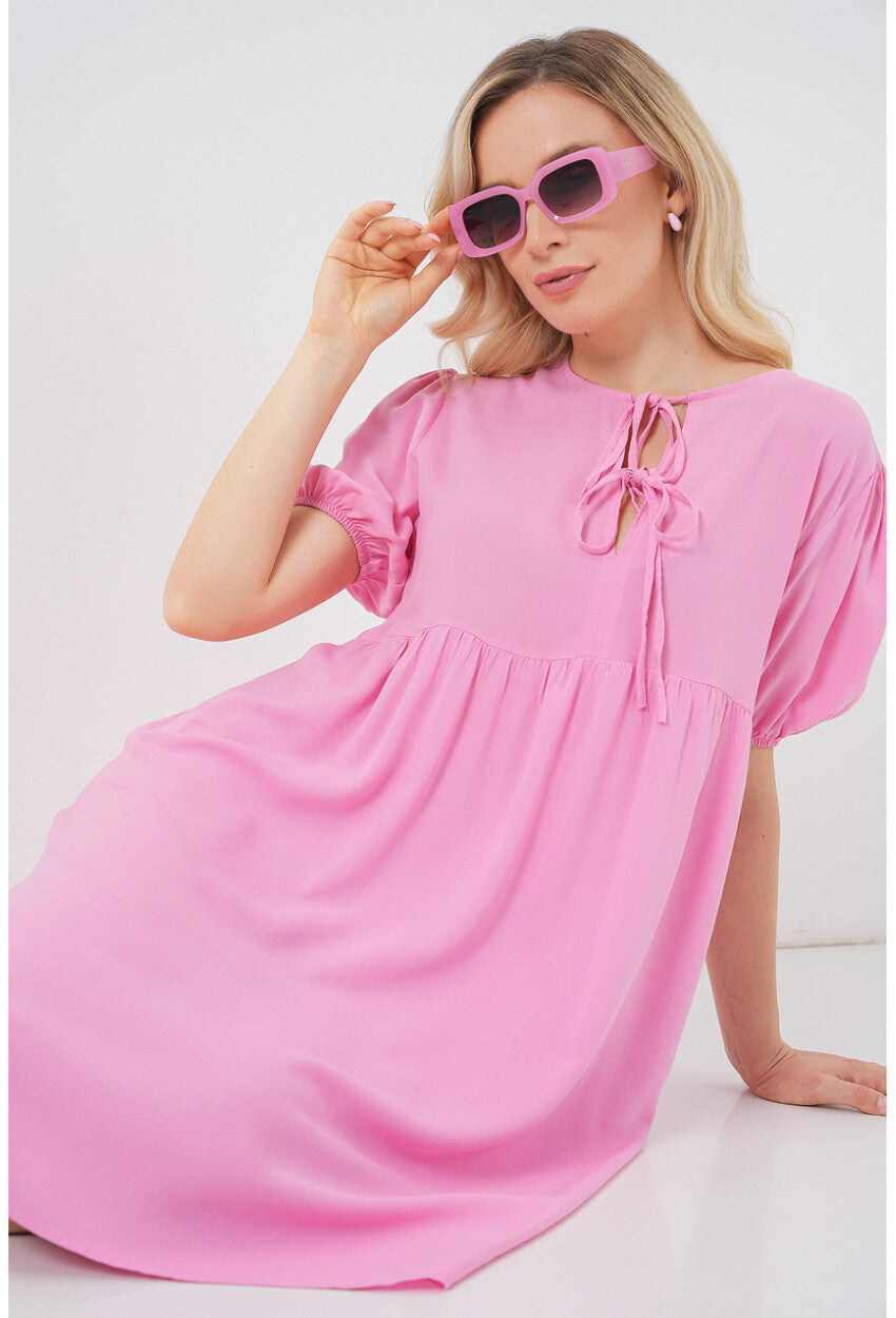 Kadın Bağcıklı Midi Elbise 2575