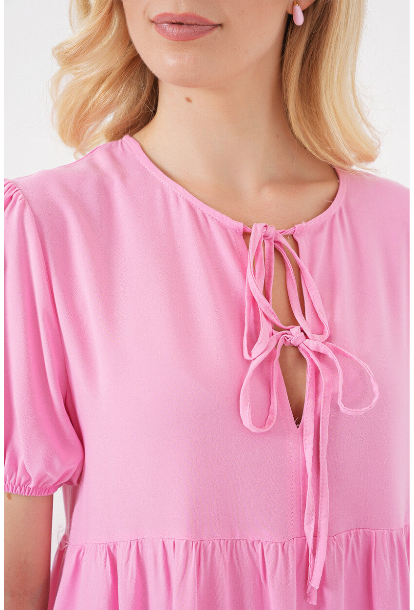 Kadın Bağcıklı Midi Elbise 2575