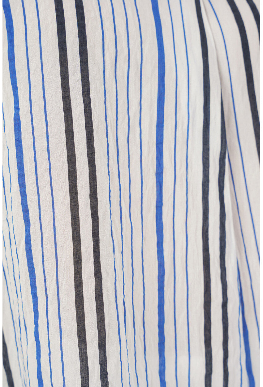 Kadın Çizgili Oversize Bluz 967