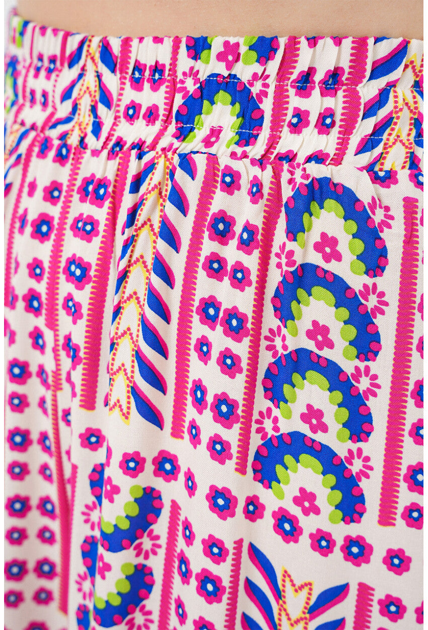 Kadın Desenli Viskon Pantolon 6749