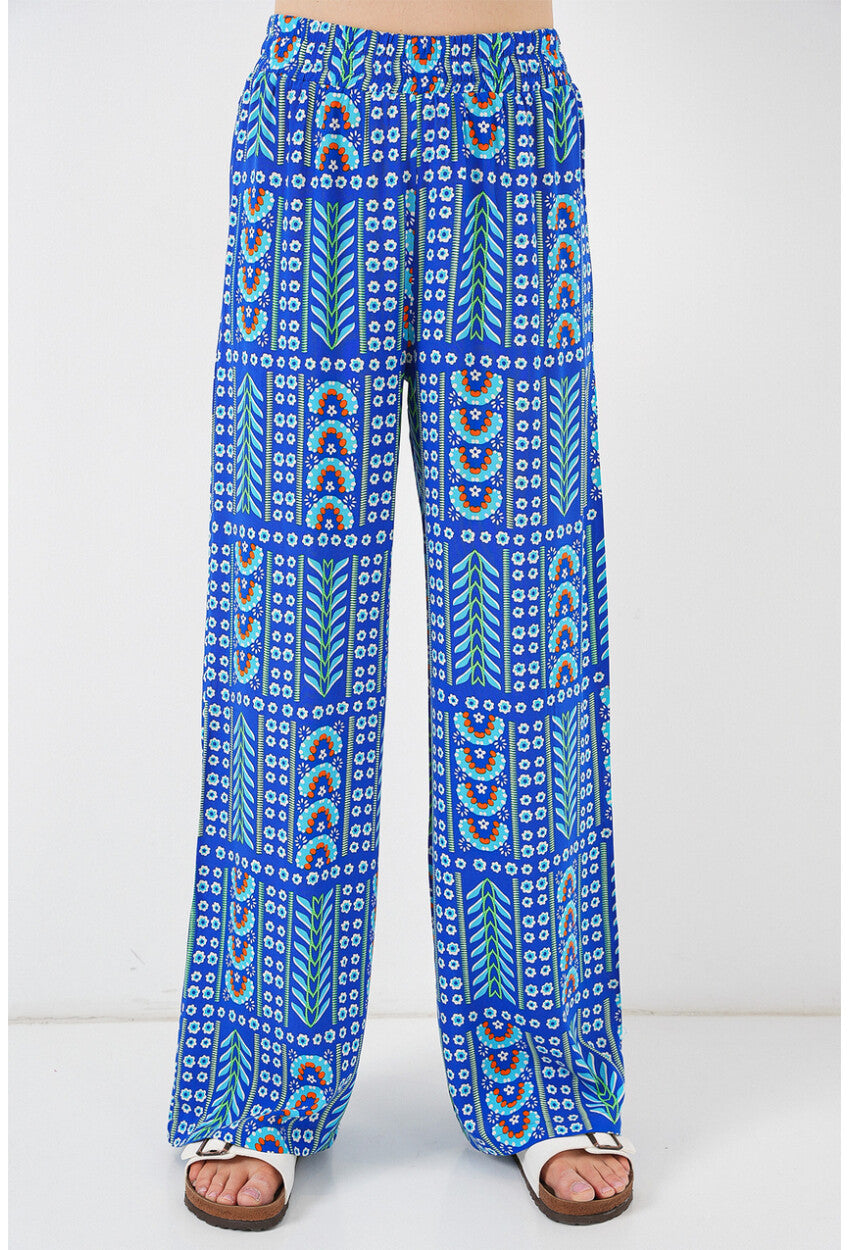 Kadın Desenli Viskon Pantolon 6749