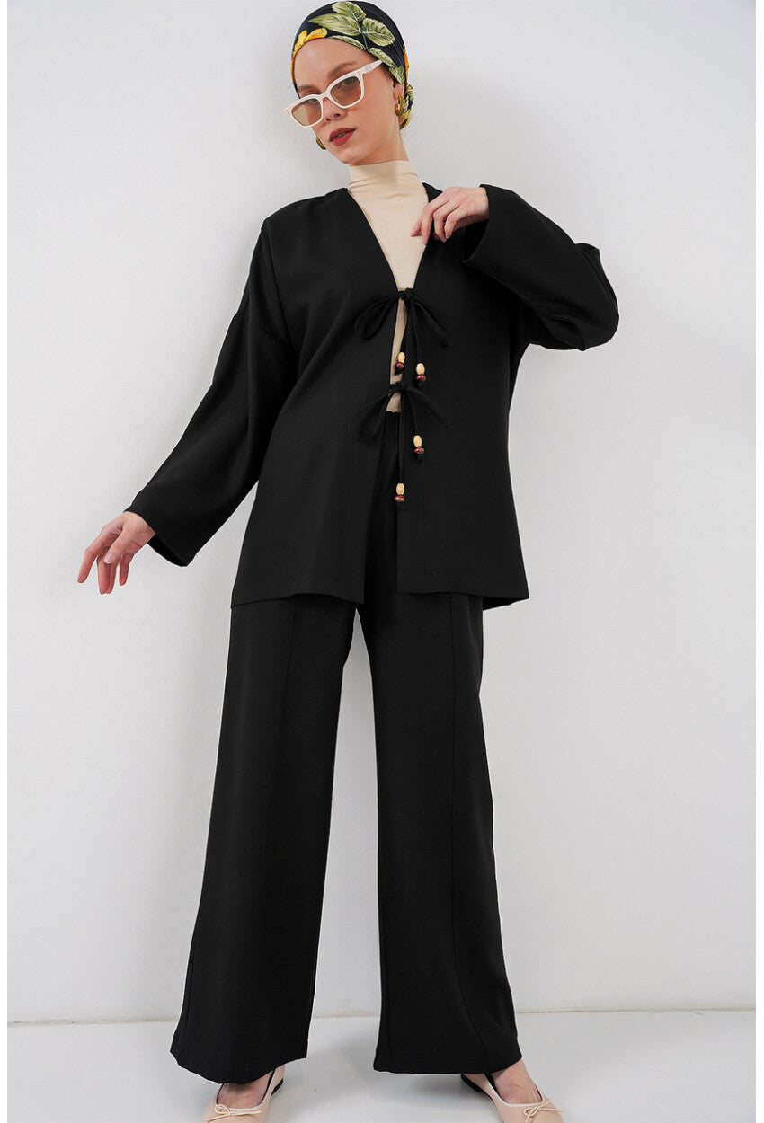 Kadın Keten Kimono İkili Takım 6727