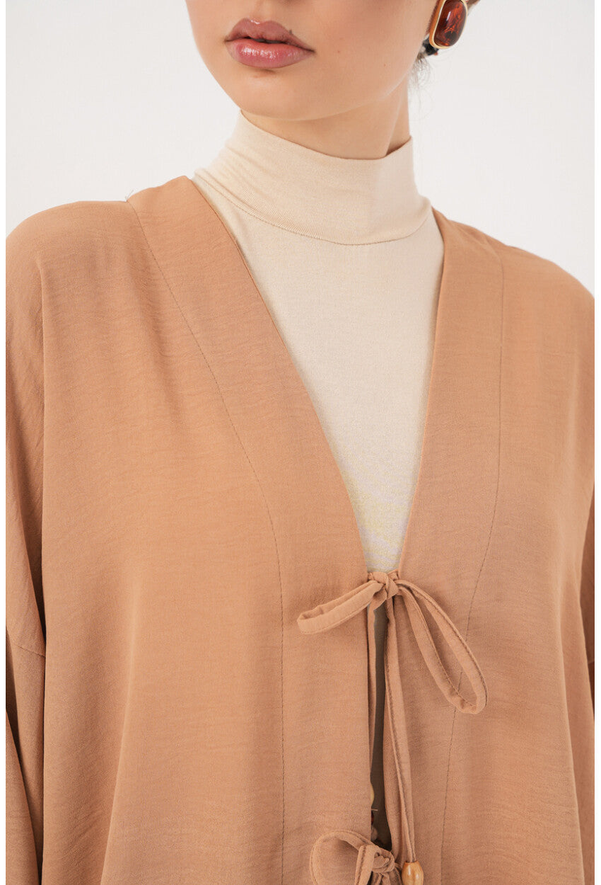 Kadın Keten Kimono İkili Takım 6727