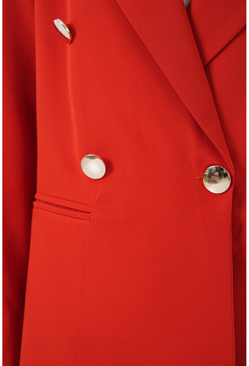 Kadın Kruvaze Yaka Blazer Ceket 0722