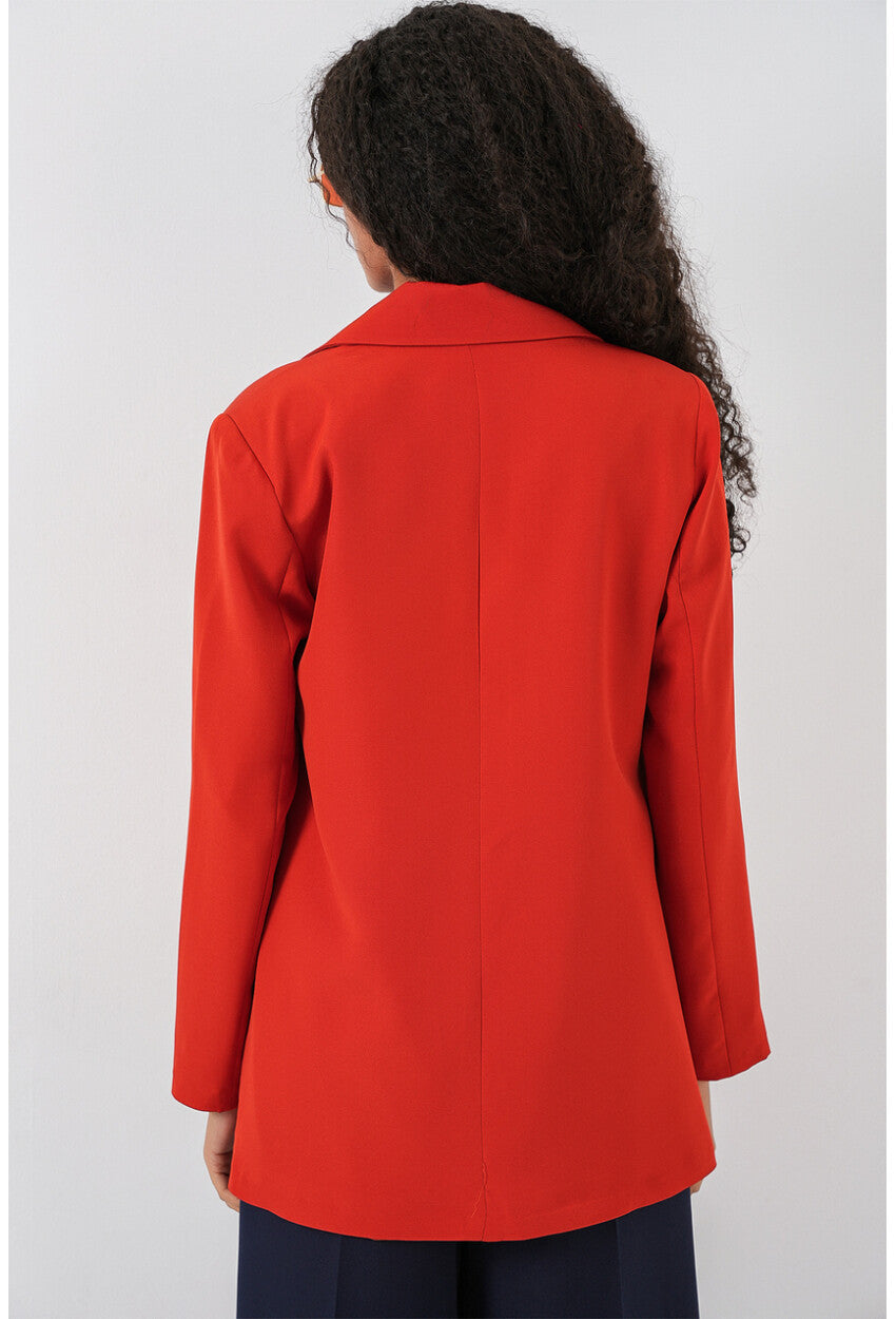 Kadın Kruvaze Yaka Blazer Ceket 0722