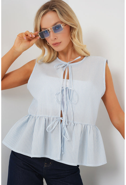 Kadın Önü Bağlamalı Bluz 961