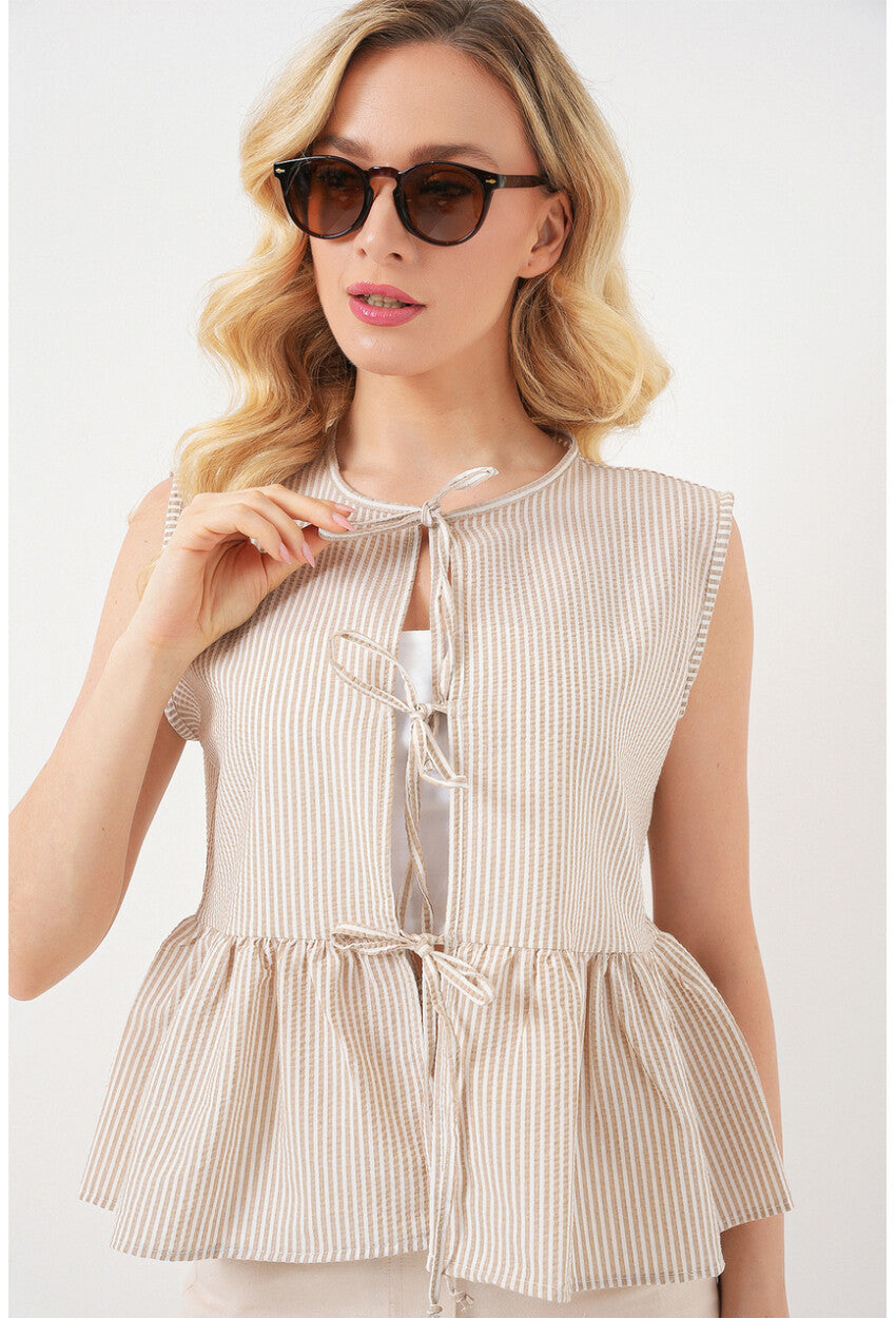 Kadın Önü Bağlamalı Bluz 961