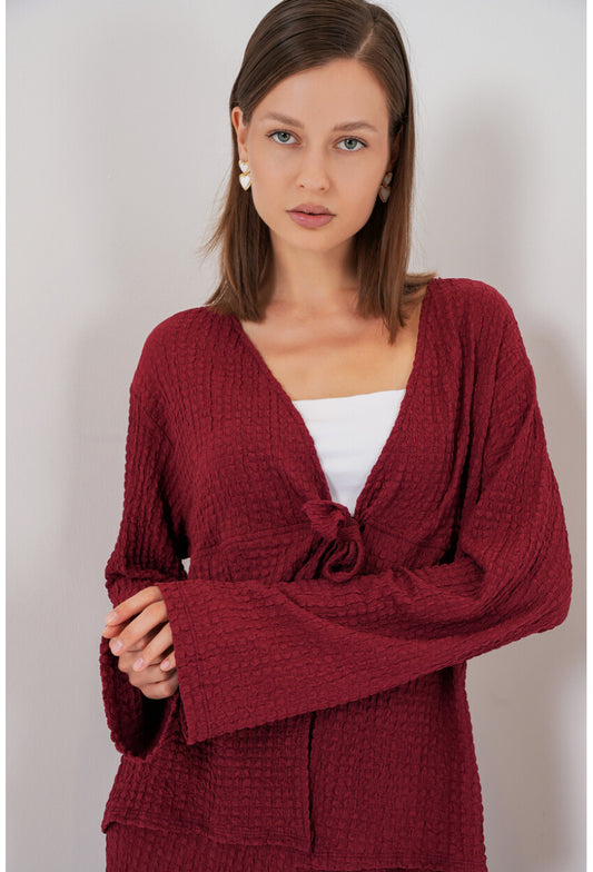 Kadın Örme Bluz Pantolon İkili Takım 30052