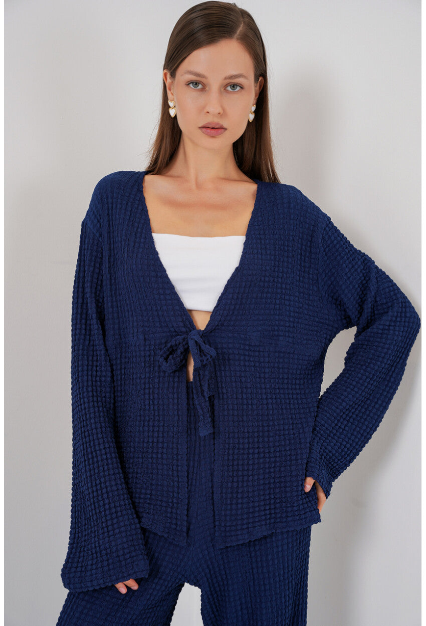 Kadın Örme Bluz Pantolon İkili Takım 30052