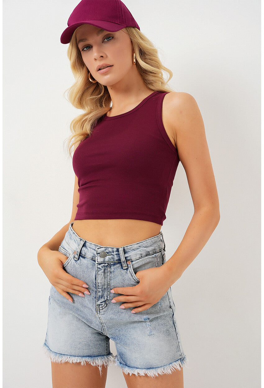 Kadın Püsküllü Kot Şort 5338