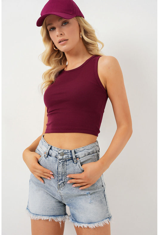 Kadın Püsküllü Kot Şort 5338