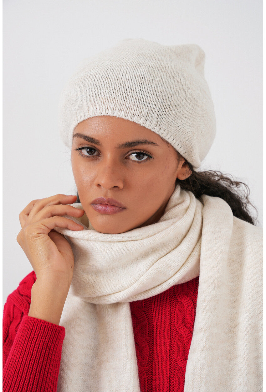 Kadın Triko Atkı Bere 15939