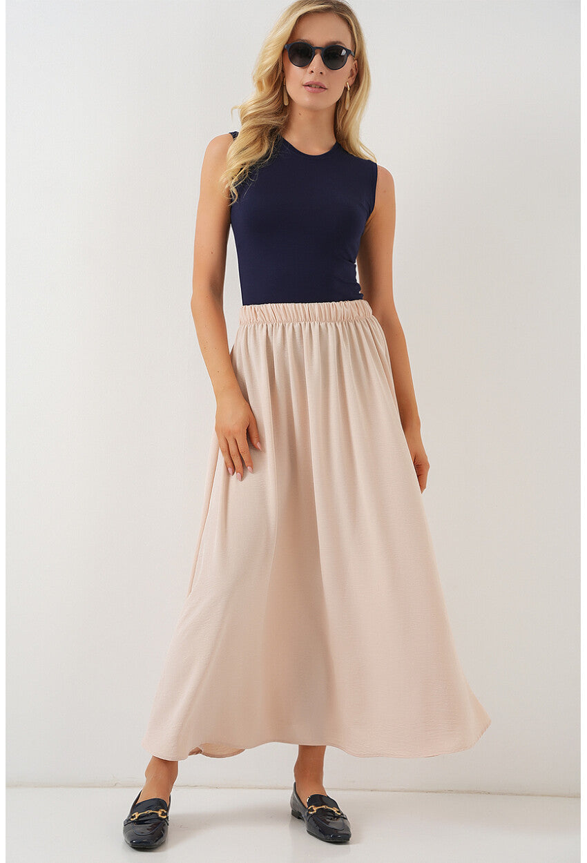 Kadın Uzun Ayrobin Etek 8050