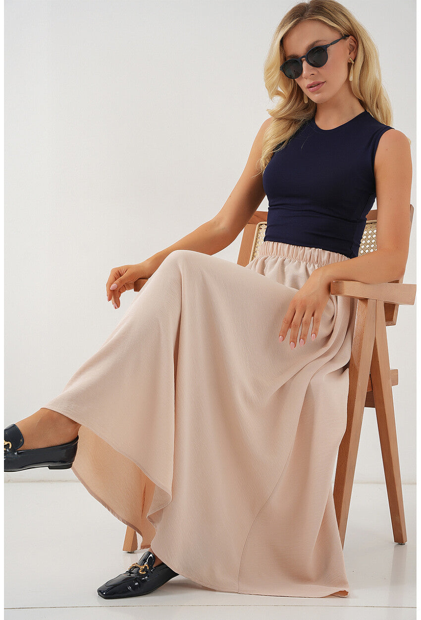 Kadın Uzun Ayrobin Etek 8050