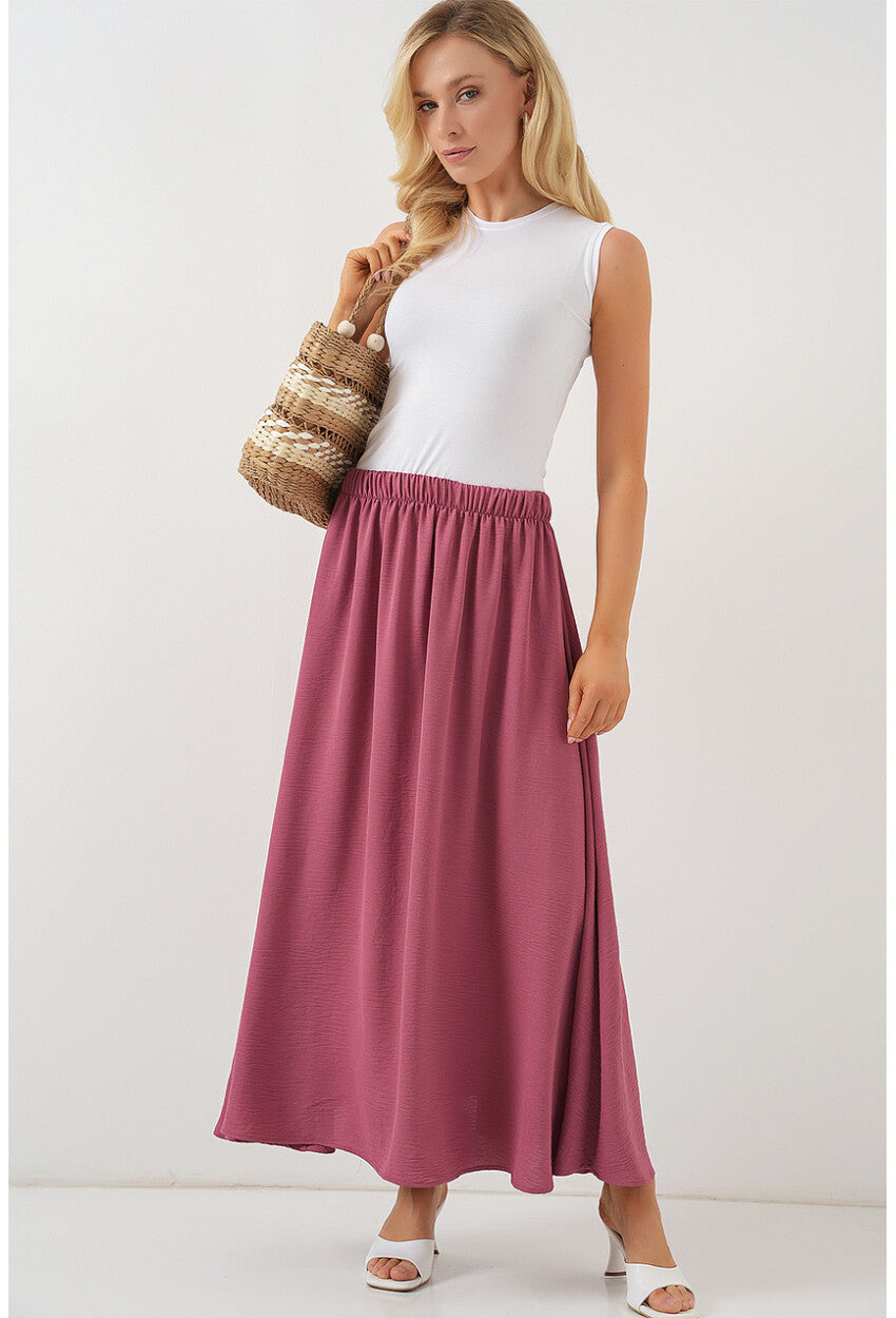 Kadın Uzun Ayrobin Etek 8050