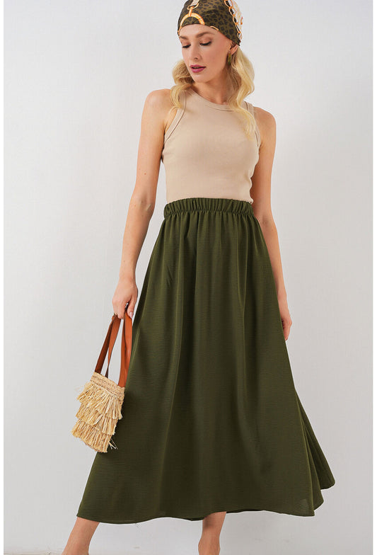 Kadın Uzun Ayrobin Etek 8050