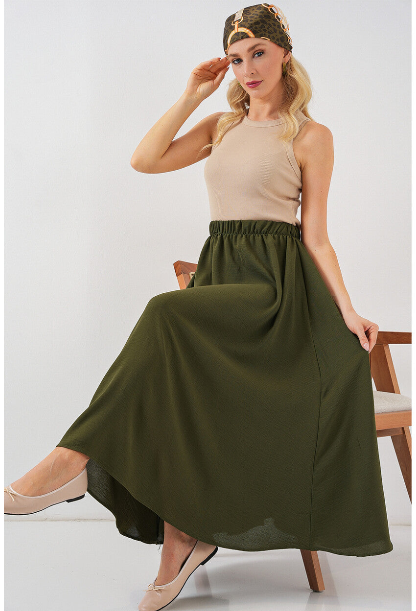 Kadın Uzun Ayrobin Etek 8050