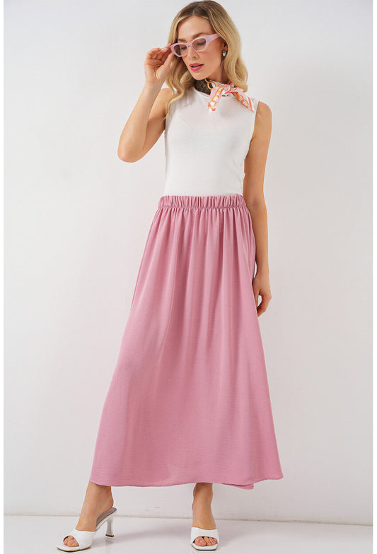 Kadın Uzun Ayrobin Etek 8050