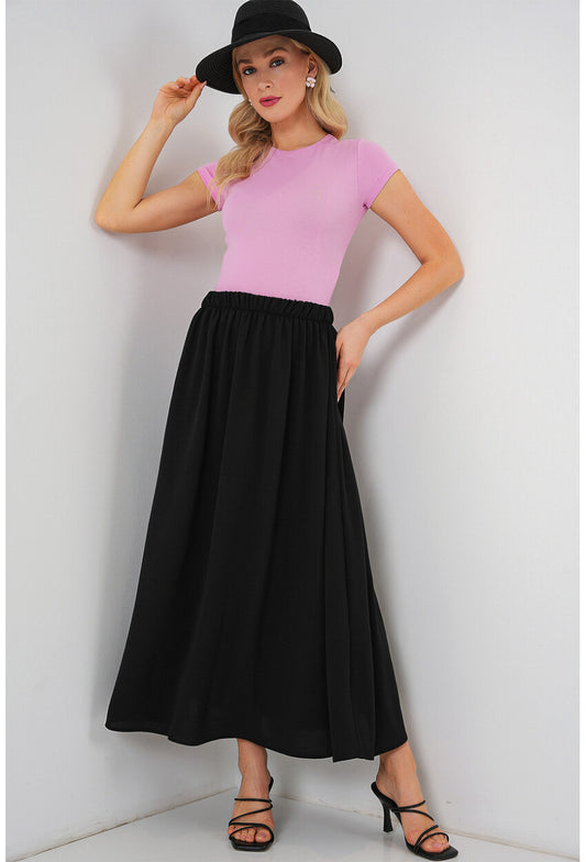 Kadın Uzun Ayrobin Etek 8050