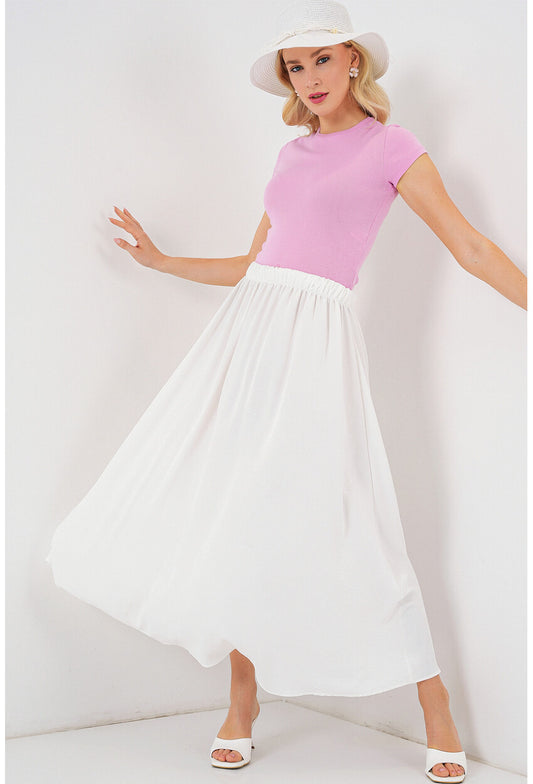 Kadın Uzun Ayrobin Etek 8050