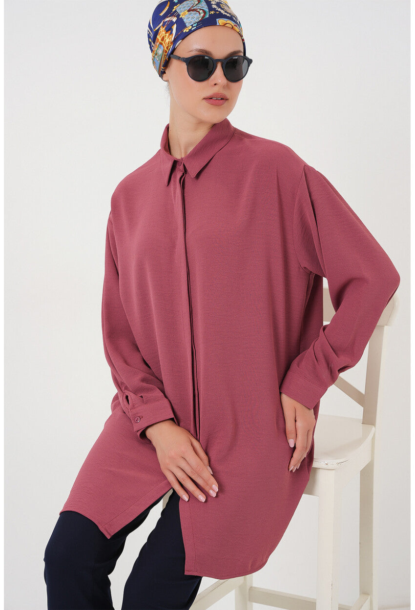 Kadın Uzun Gömlek Tunik 5945