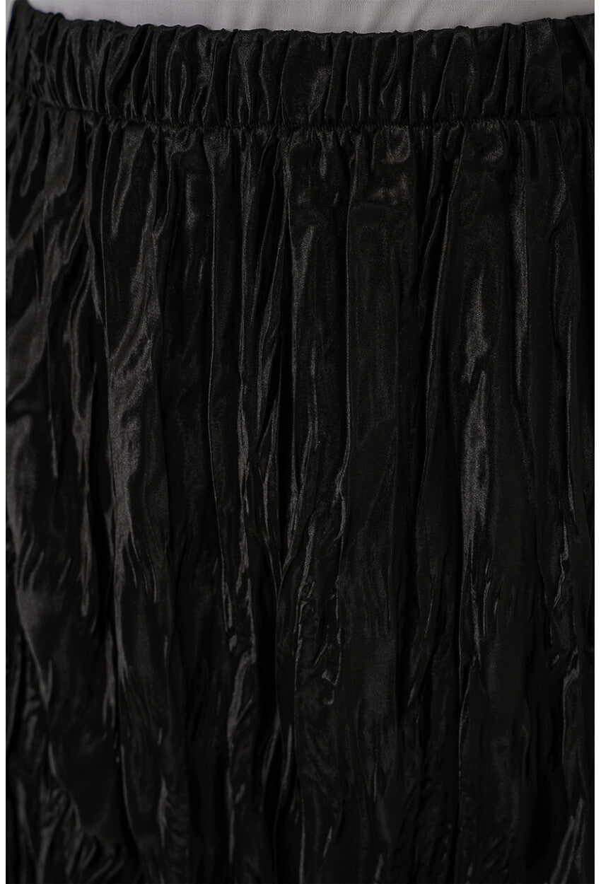 Kadın Uzun Kırışık Etek 8034