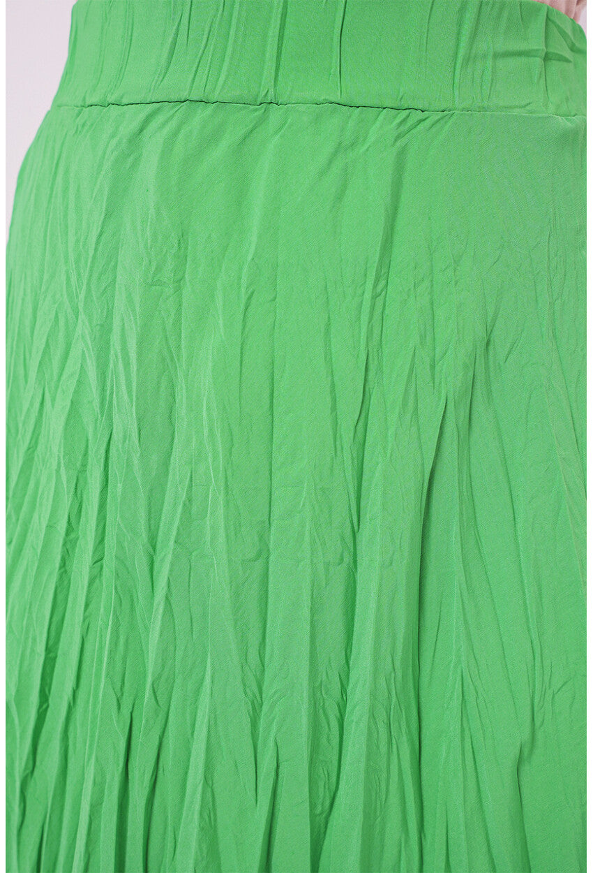 Kadın Uzun Kırışık Etek 8042