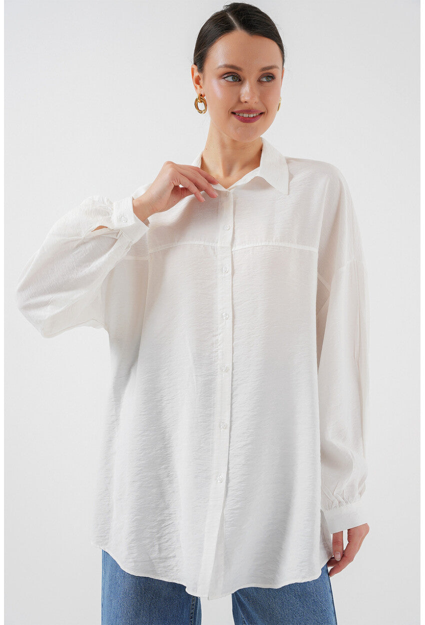 Kadın Uzun Oversize Gömlek 5965