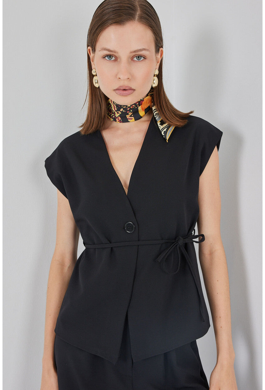 Kadın Yelek Pantolon Kumaş Takım 30050