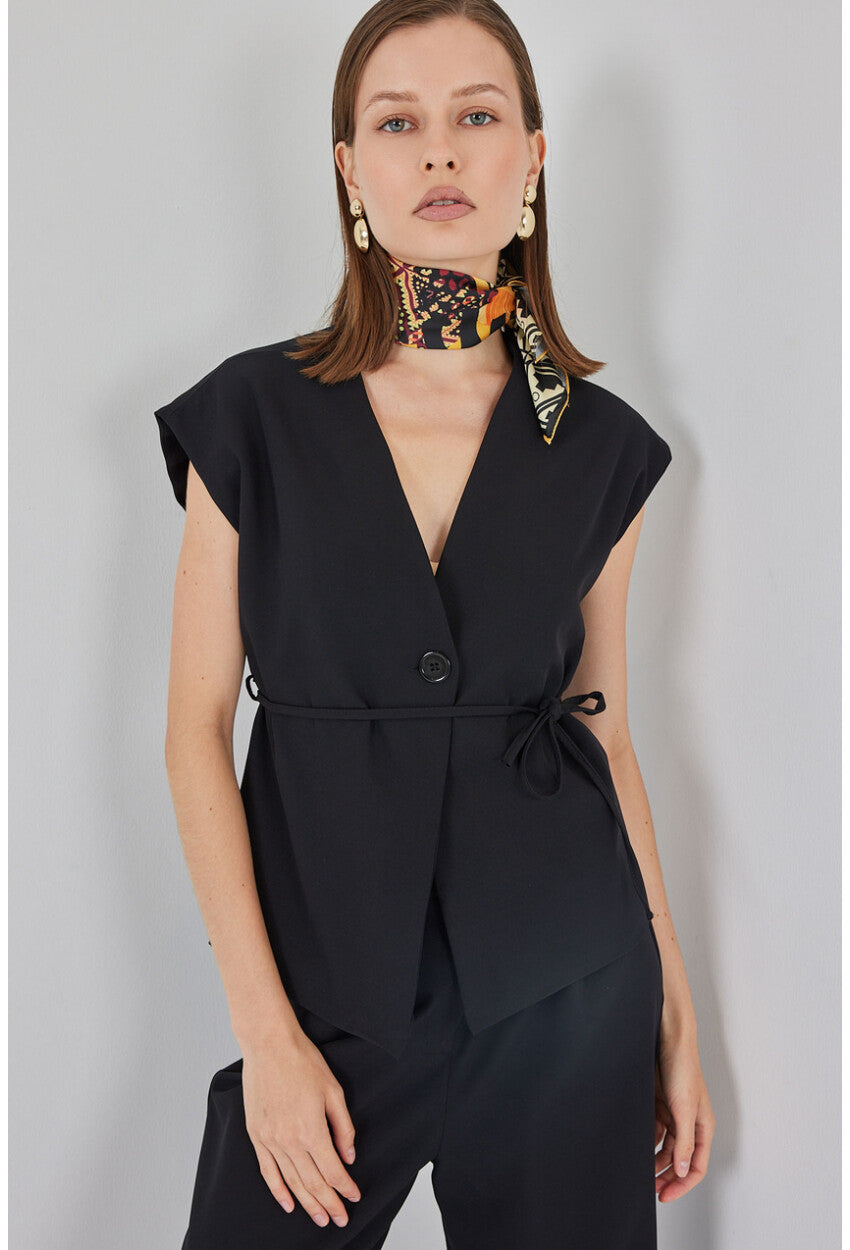 Kadın Yelek Pantolon Kumaş Takım 30050