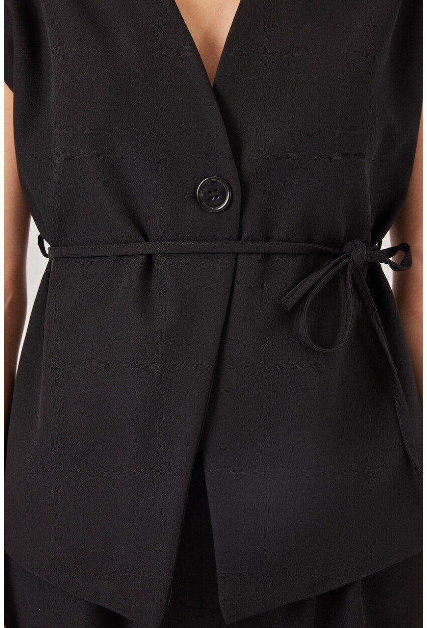 Kadın Yelek Pantolon Kumaş Takım 30050