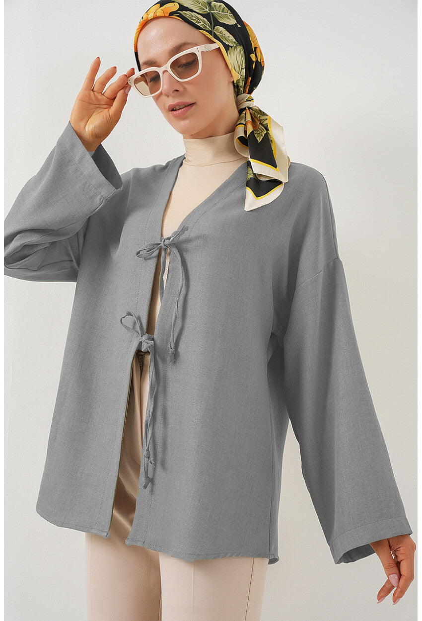Keten Tesettür Kimono 5968