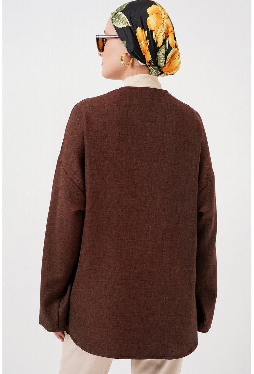 Keten Tesettür Kimono 5968