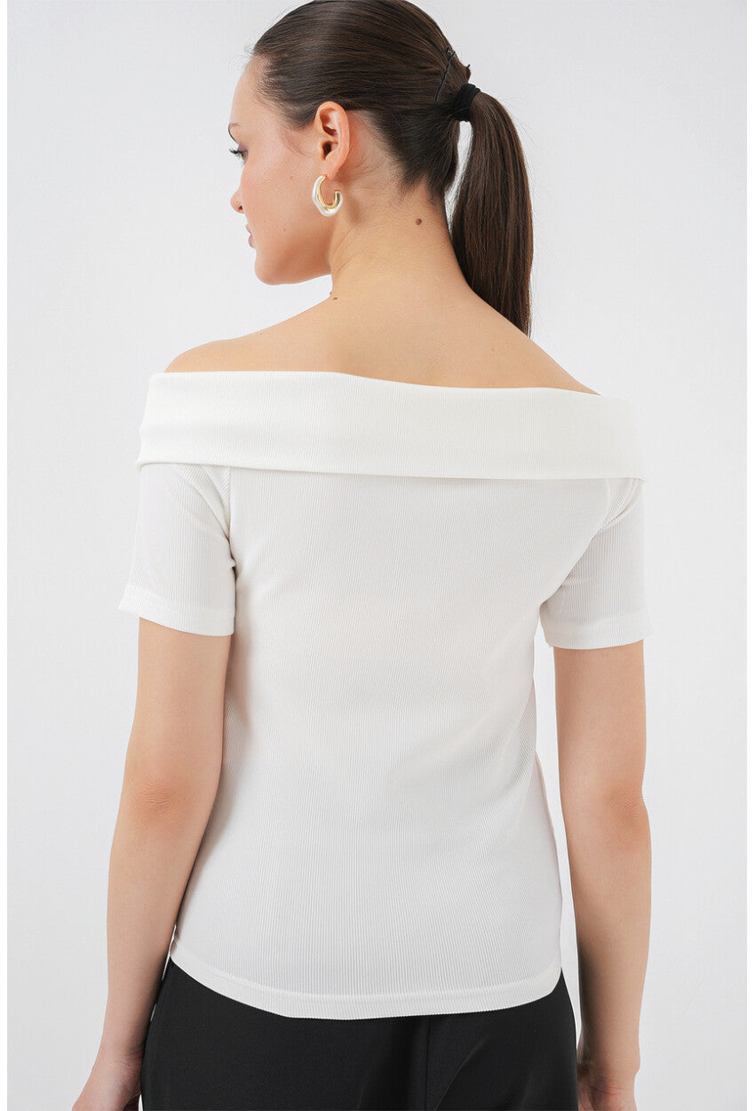 Kurdele Detaylı Örme Bluz 949