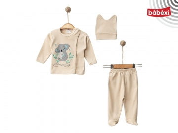 Koala Baskılı Biyeli Takım 3 Ay Uni